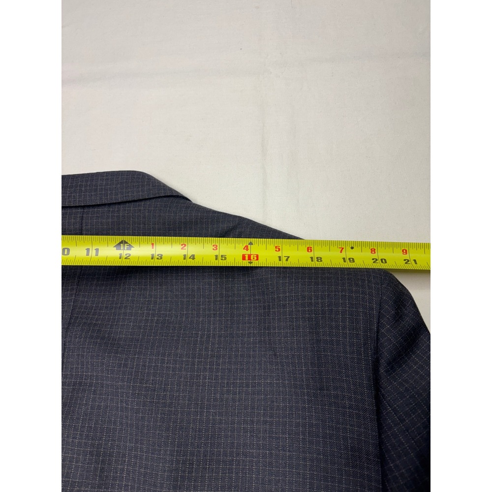 Canali Proposta Mens Charcoal Windowpane Wool Blazer Made in Italy Size 58 L - Picture 14 of 15